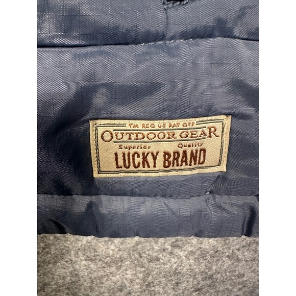 Lucky Brand Mens Outdoor Gear Puffer Vest Navy Blue Quilted Full Zip XL - Picture 2 of 7